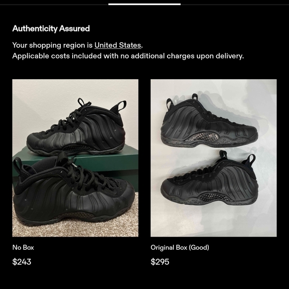 Nike Foamposite One Anthracite Size 8.5 US Mens Sneakers - Picture 7 of 7